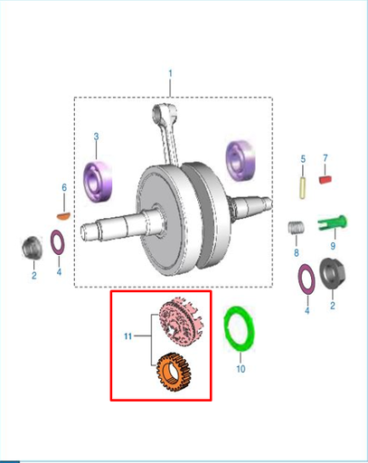 Campana de Clutch (75/21 Dientes) Boxer 100 Bm - Discover 100 (4 Cambios) Bajaj Original