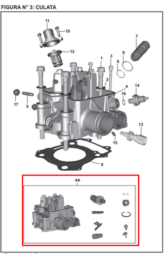 CULATA COMPLETA PULSAR NS 200/BS IV/PRO ORIGINAL