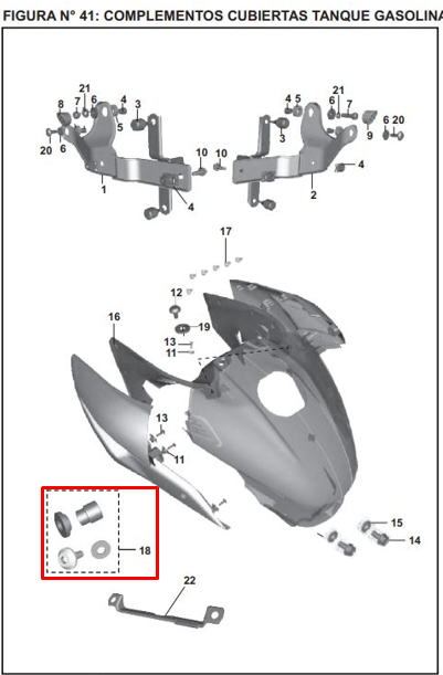 Kit Tornillos de Tanque Pulsar 200 Ns Bajaj Original