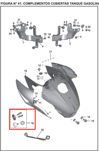 Kit Tornillos de Tanque Pulsar 200 Ns Bajaj Original