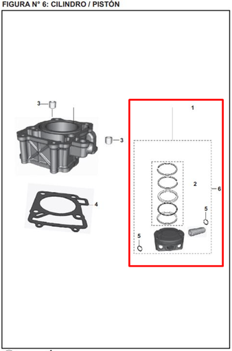 Cilindro PULSAR 200 NS Bajaj Original (Kit)