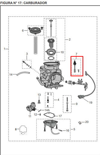 Leva de Choke Discover 125 St Bajaj Original