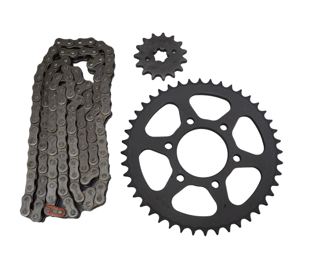 Kit Arrastre Pulsar 180 Black/Tec/Dts-I/Clasica Bajaj Original (15/44 Dientes - 6 Huecos)