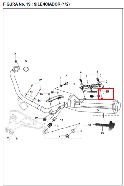 Kit de Tornillos de Mofle Pulsar 180 Bajaj Original