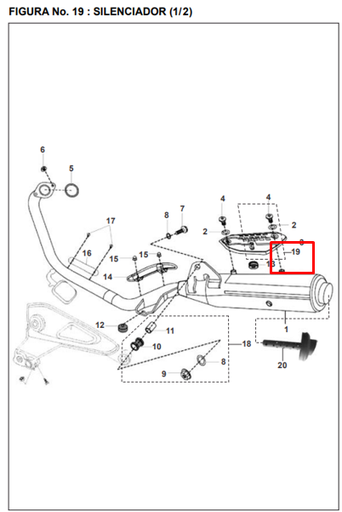 Kit de Tornillos de Mofle Pulsar 180 Bajaj Original