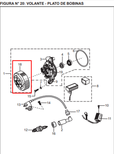 Bobina de Encendido Boxer 100 - Platino 100 Bajaj Original