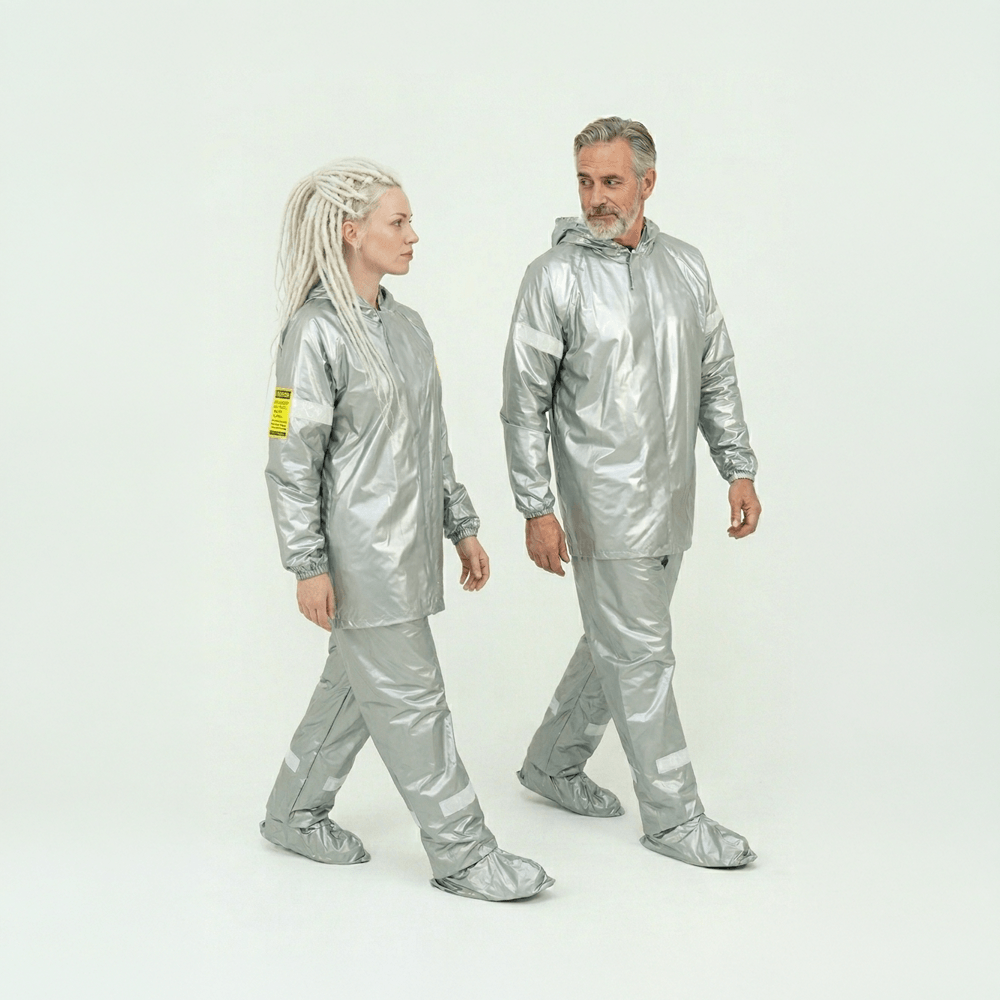 Impermeable polietileno de 2,5.talla s-plata