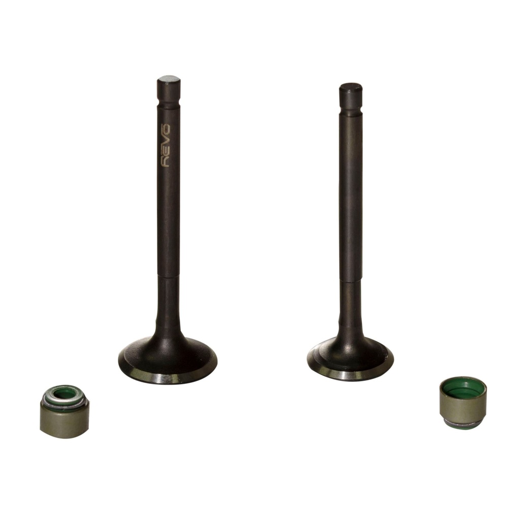 Válvulas Admisión Y Escape+Sellos Boxer Ct100-Titannium-Bm 100 Classic-Plat 100-Caliber 115 Revo Par