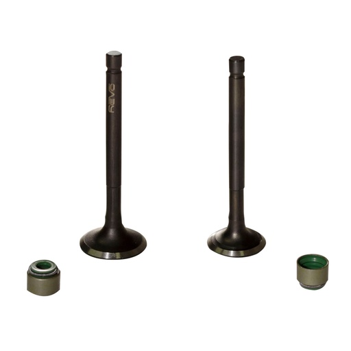 Válvulas Admisión Y Escape+Sellos Boxer Ct100-Titannium-Bm 100 Classic-Plat 100-Caliber 115 Revo Par