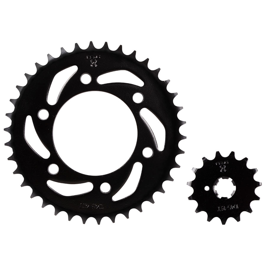 Kit Sprocket Racing 16X38 6H (428) FZ 16, FZ 2.0 (Freno de Banda Trasero) Revo Spider KitX2