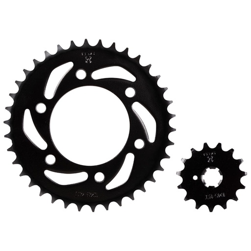 Kit Sprocket Racing 16X38 6H (428) FZ 16, FZ 2.0 (Freno de Banda Trasero) Revo Spider KitX2
