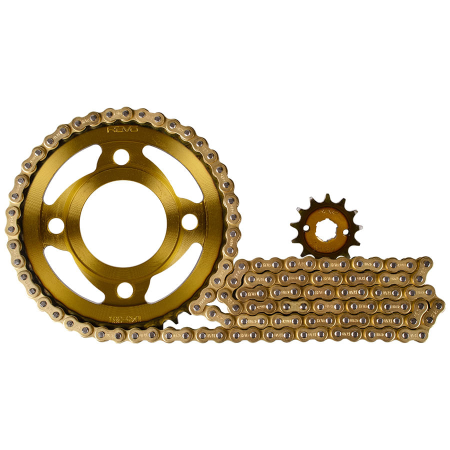 Kit Arrastre 14X38 4H (428h-118) AK 125 Sport-CG, AKT TT 125 MV Revo Termico KitX3