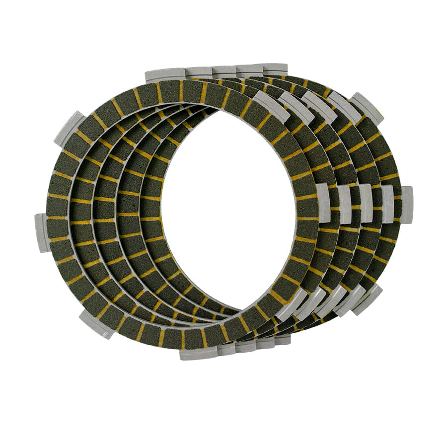 Discos Clutch Paper CB 190R, CB 1160F, XR 125L-150L, XLR 125, NXR 125 BROS, CBF 125-150, CB 150 Invicta Revo Setx5