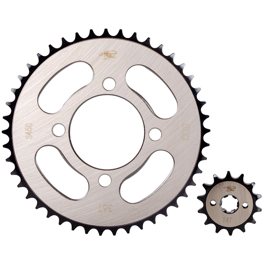 Kit Sprocket 14X36 (428) Viva X 115, Viva R Cool-Style-Evolution, AX4, Best 125 Revo Scorpion KitX2