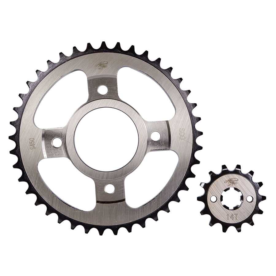 Kit Sprocket 14X42 (428) Eco Deluxe KS-ES-Euro II, Splendor NXG-Smart-EURO II-EURO III, C 70, C90 Revo Scorpion KitX2
