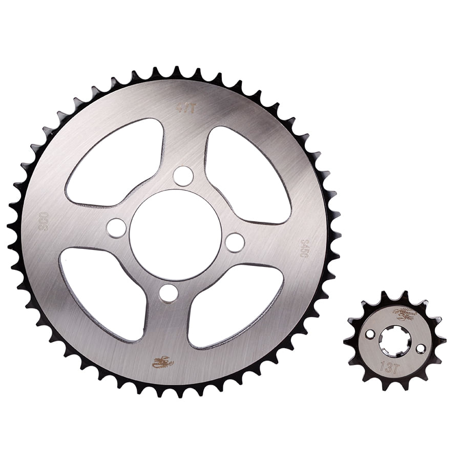 Kit Sprocket 13X47 4H (428) Boxer CT 100-Titanium, Platino 100-Cargo-K TEC-SD1 Revo Scorpion KitX2