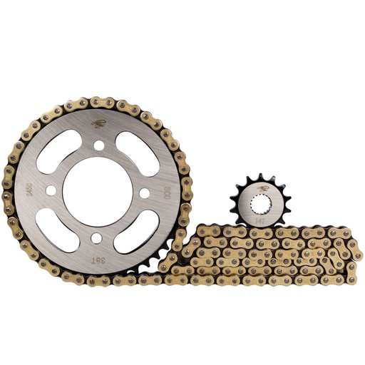 Kit Arrastre 14X38 (428h-120) GN 125 H, GS 125, Keeway 125 Sport Revo Scorpion KitX3