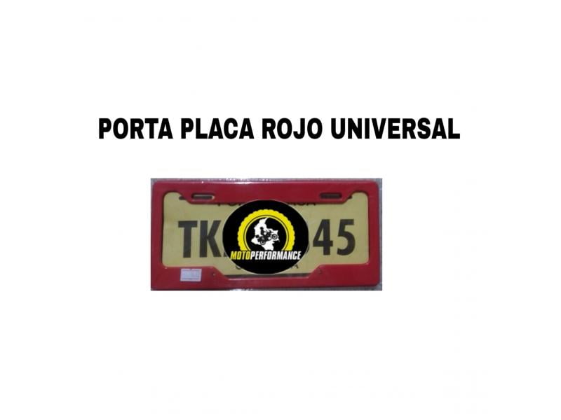 Porta placa color rojo