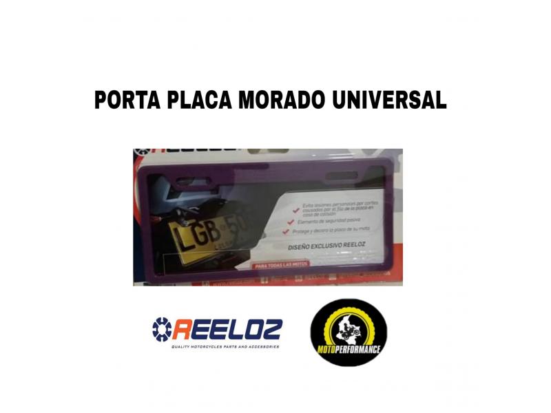 Porta placa reeloz morado