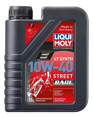 Aceite de Motor Liqui Moly 10W40 Sintetico Street Race 4 Tiempos