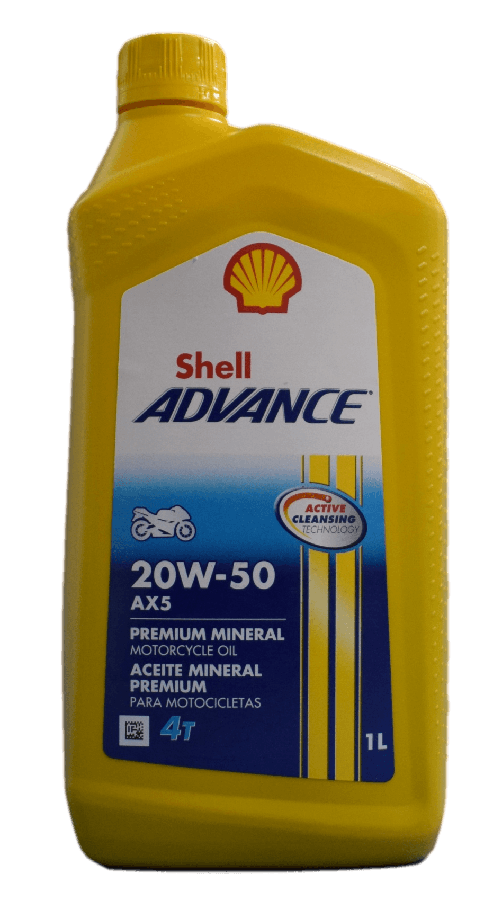 Aceite de Motor Shell Advance 20W50 Mineral AX5 4 Tiempos