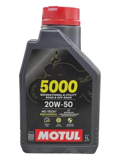 Aceite de Motor Motul 20W50 Semisintetico 5000 4 Tiempos