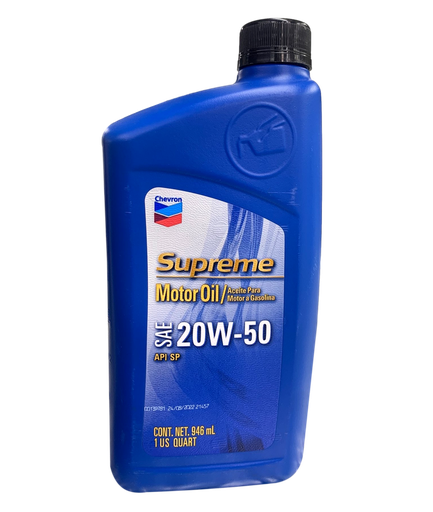 Aceite de Motor Chevron 20W50 Mineral Supreme 4 Tiempos