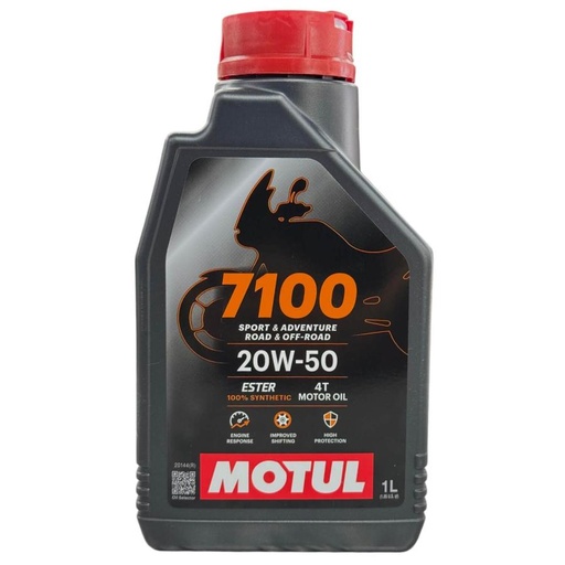 Aceite de Motor Motul 20W50 7100 Sintético 4 Tiempos