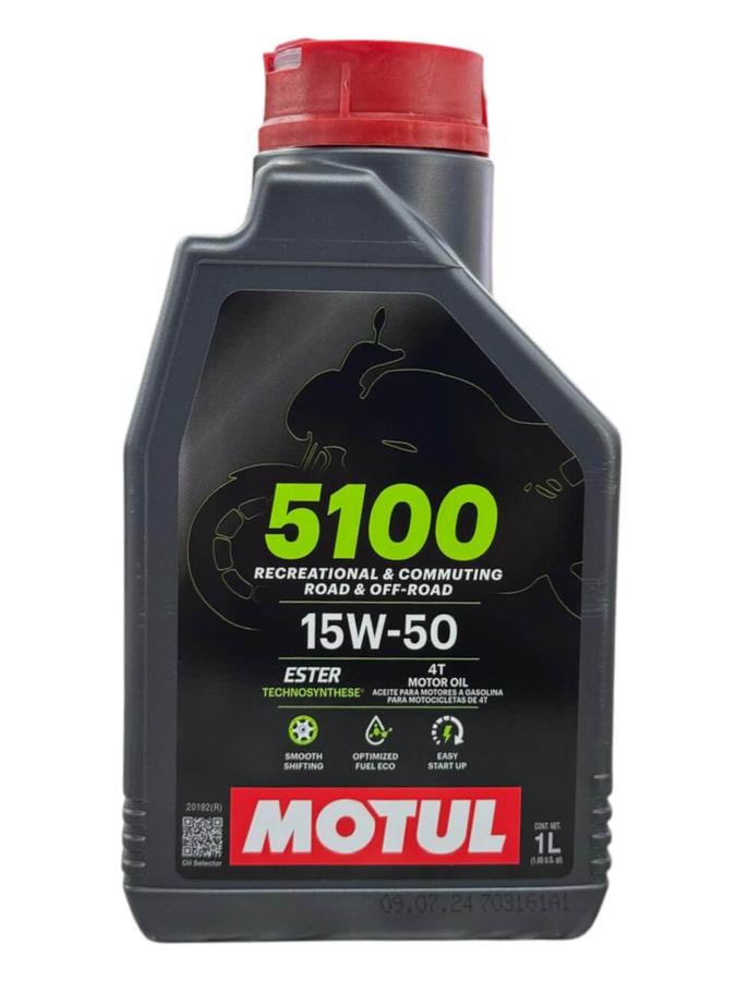 Aceite de Motor Motul 15W50 Semisintetico 5100 4 Tiempos