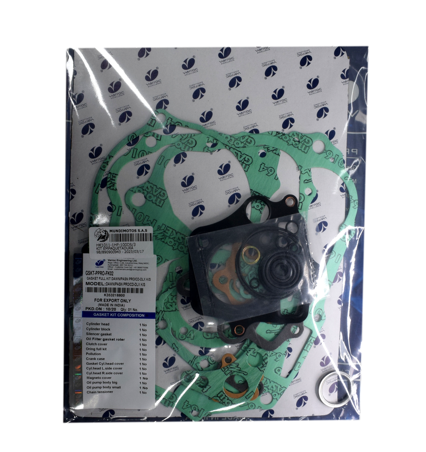 Kit de Empaques Eco 100 -Splendor 100 Generico India GENERICO