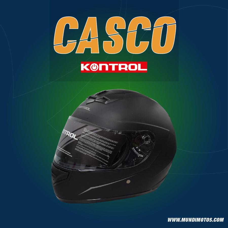 CASCO KONTROL TALLA L NEGRO MATE 878